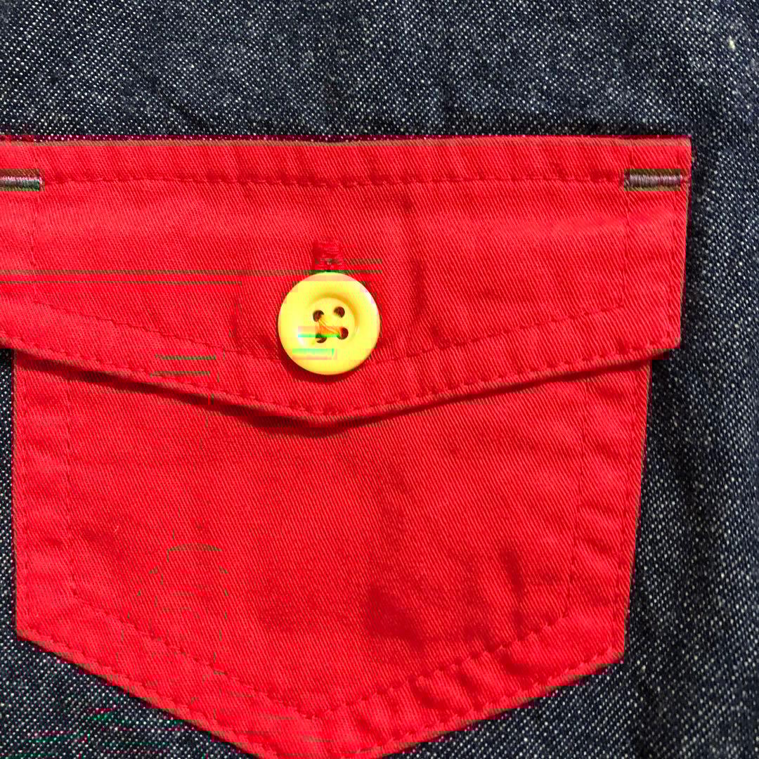 ミキハウス☆新品タグ付きデニムオーバーオール プッチー君☆豪華刺繍☆Bスタンプ