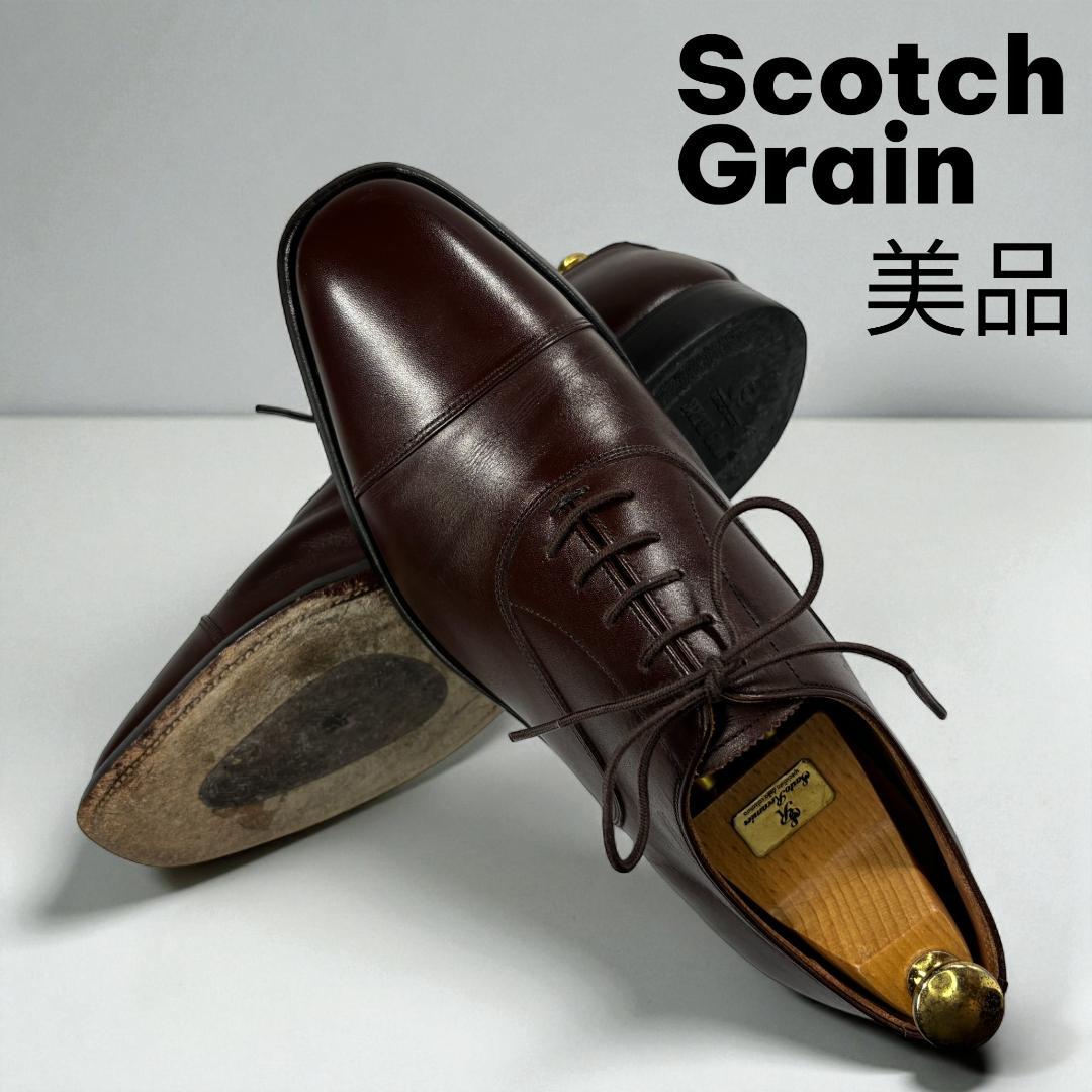 人気 スコッチグレイン ASSURANCE ストレートチップ 濃茶 25EEE