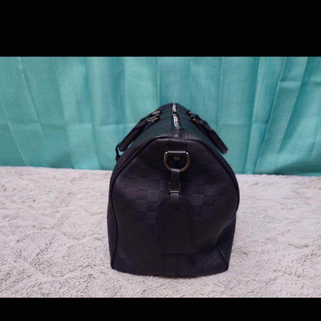 超美品　ルイヴィトン　ダミエ・アンフィニ　キーポル・バンドリエール45 オニキス