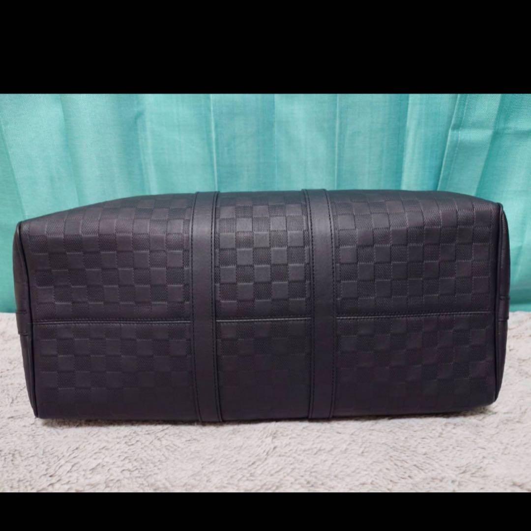 超美品　ルイヴィトン　ダミエ・アンフィニ　キーポル・バンドリエール45 オニキス