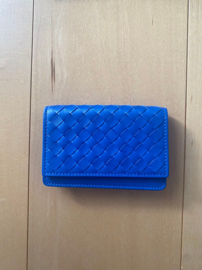 【新品/未使用】Bottega Veneta 名刺入れ ブルー※箱、保存袋付き