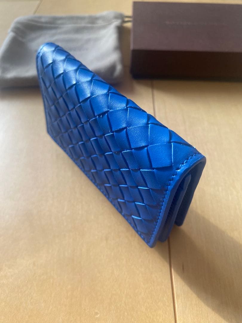 【新品/未使用】Bottega Veneta 名刺入れ ブルー※箱、保存袋付き
