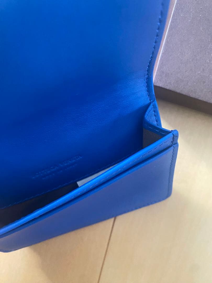 【新品/未使用】Bottega Veneta 名刺入れ ブルー※箱、保存袋付き