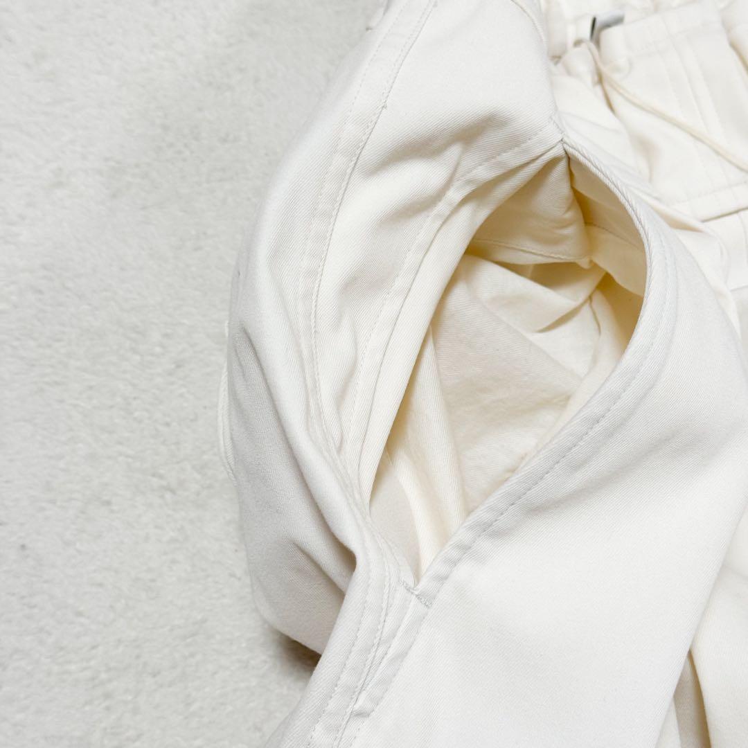 新品 フィルマム ポリエステル コットン ツイル ギャザー ミリタリー パンツ