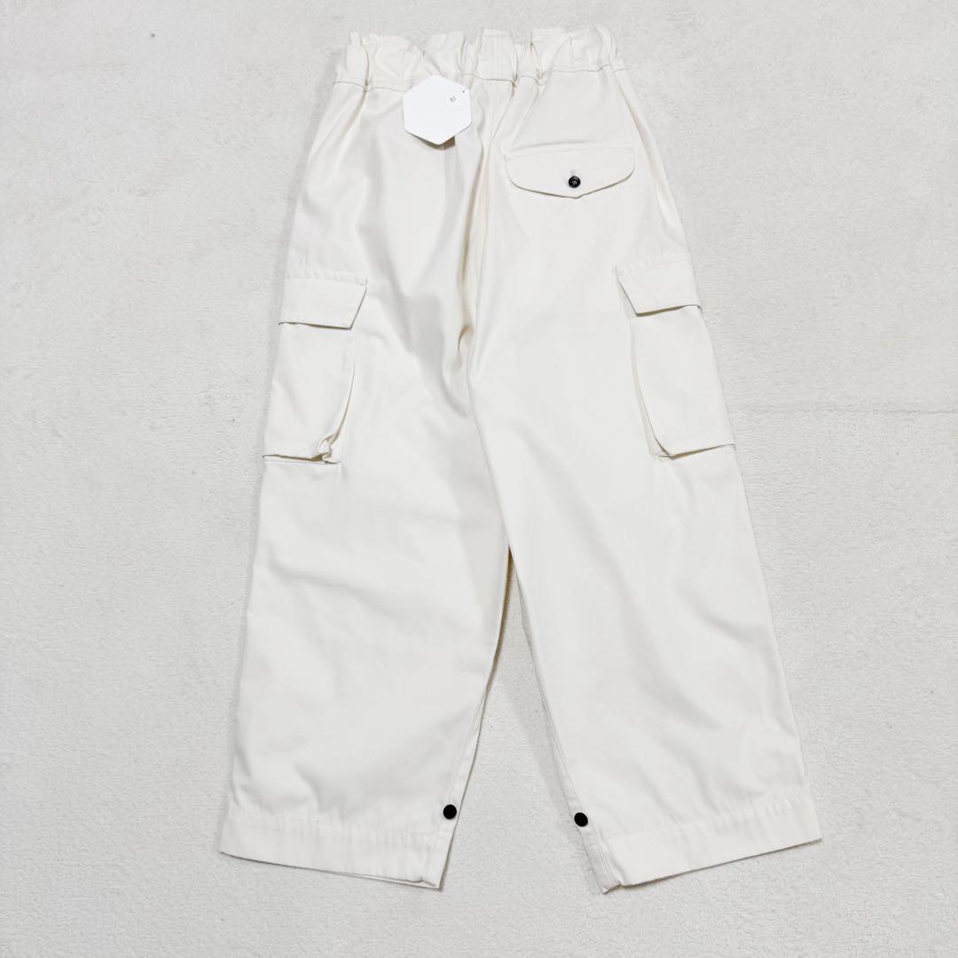 新品 フィルマム ポリエステル コットン ツイル ギャザー ミリタリー パンツ