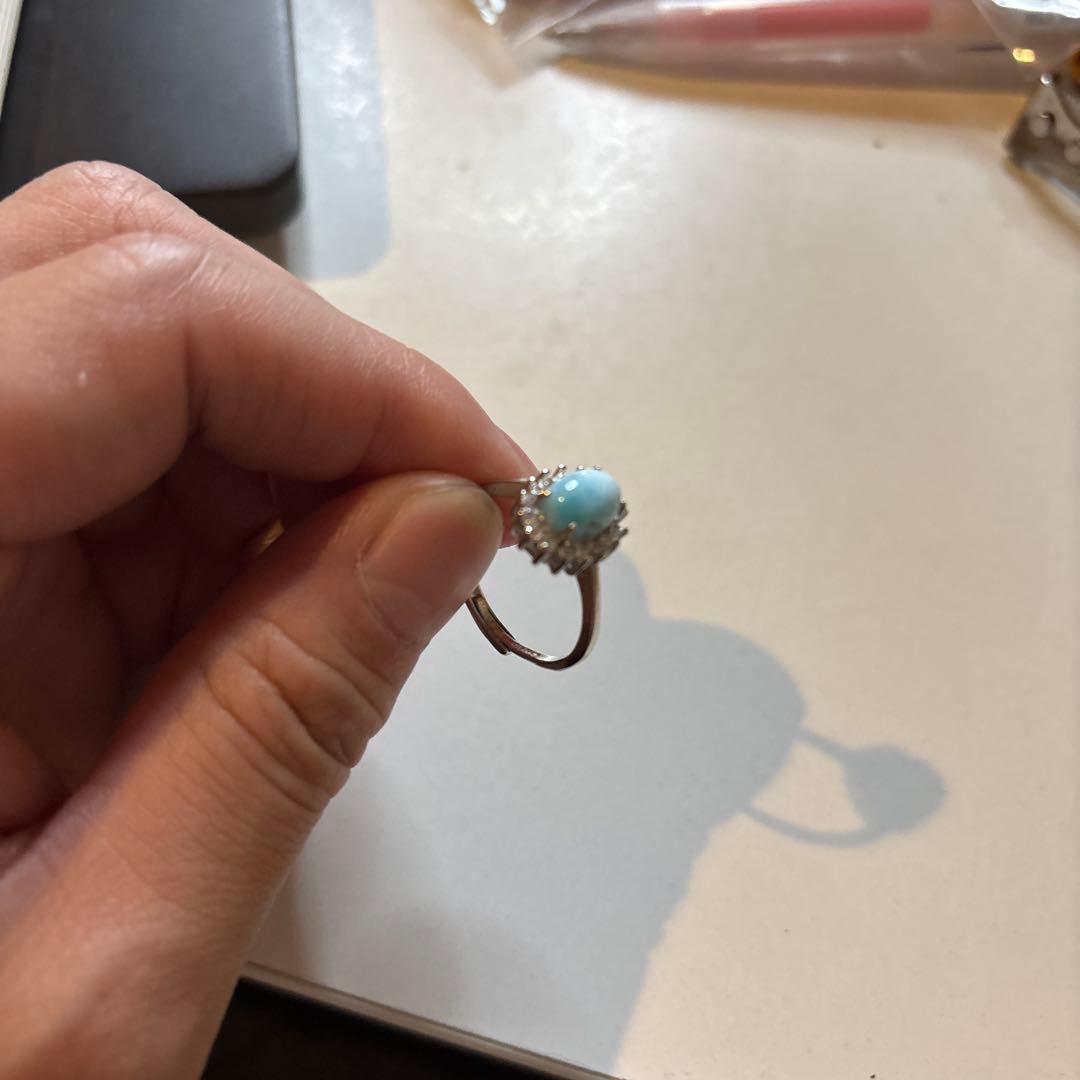 ラリマーの指輪たん！綺麗！