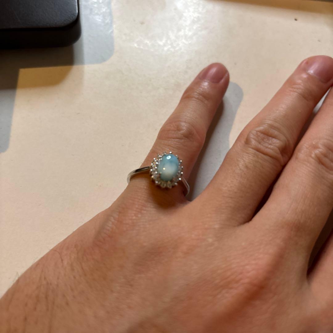 ラリマーの指輪たん！綺麗！