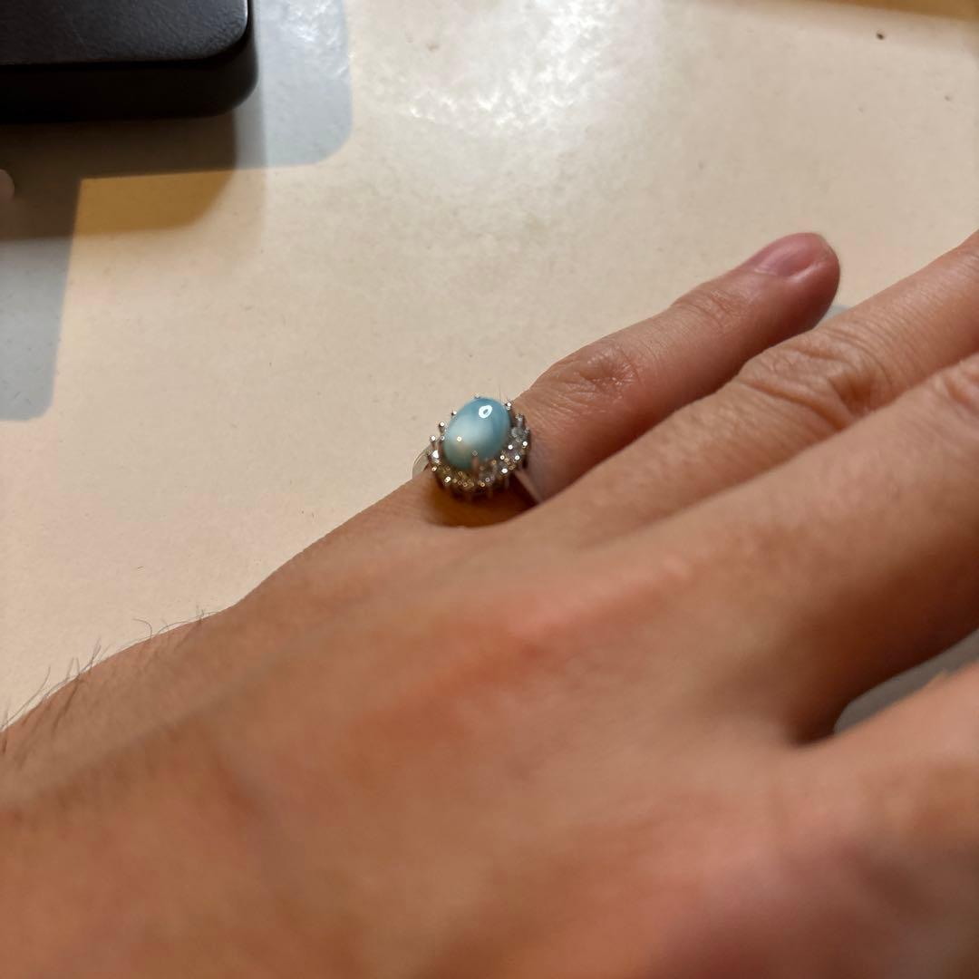 ラリマーの指輪たん！綺麗！