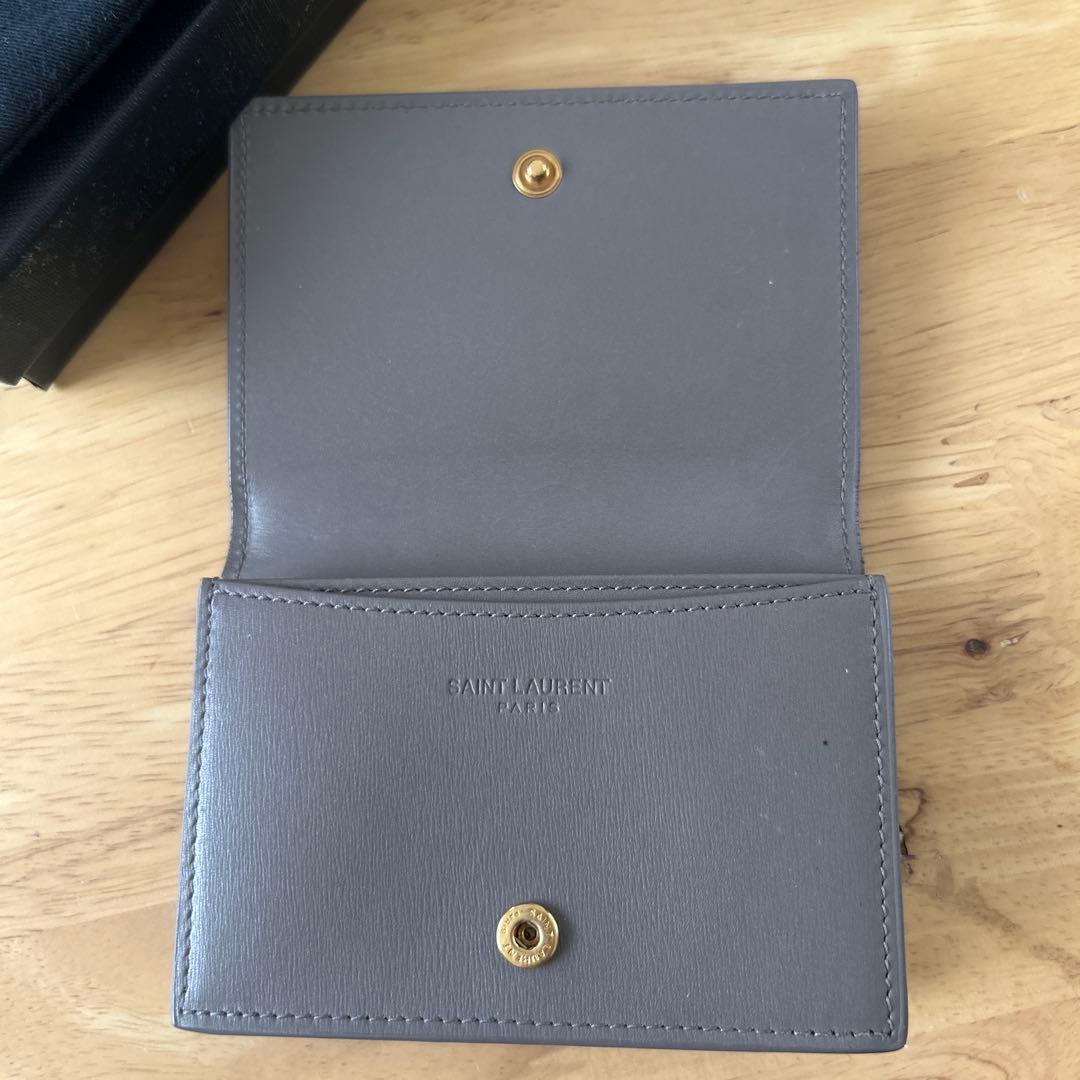 SAINT LAURENT グレー 名刺入れ