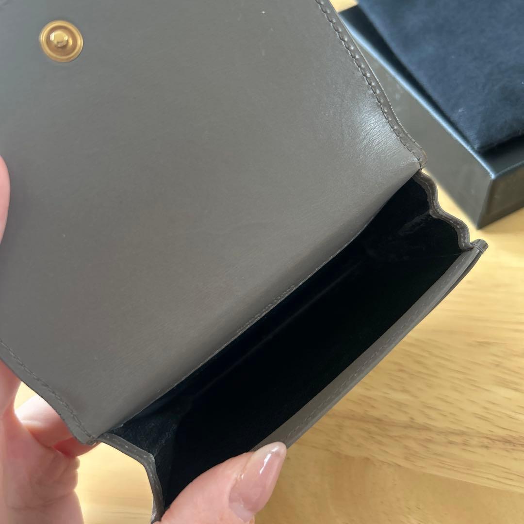 SAINT LAURENT グレー 名刺入れ