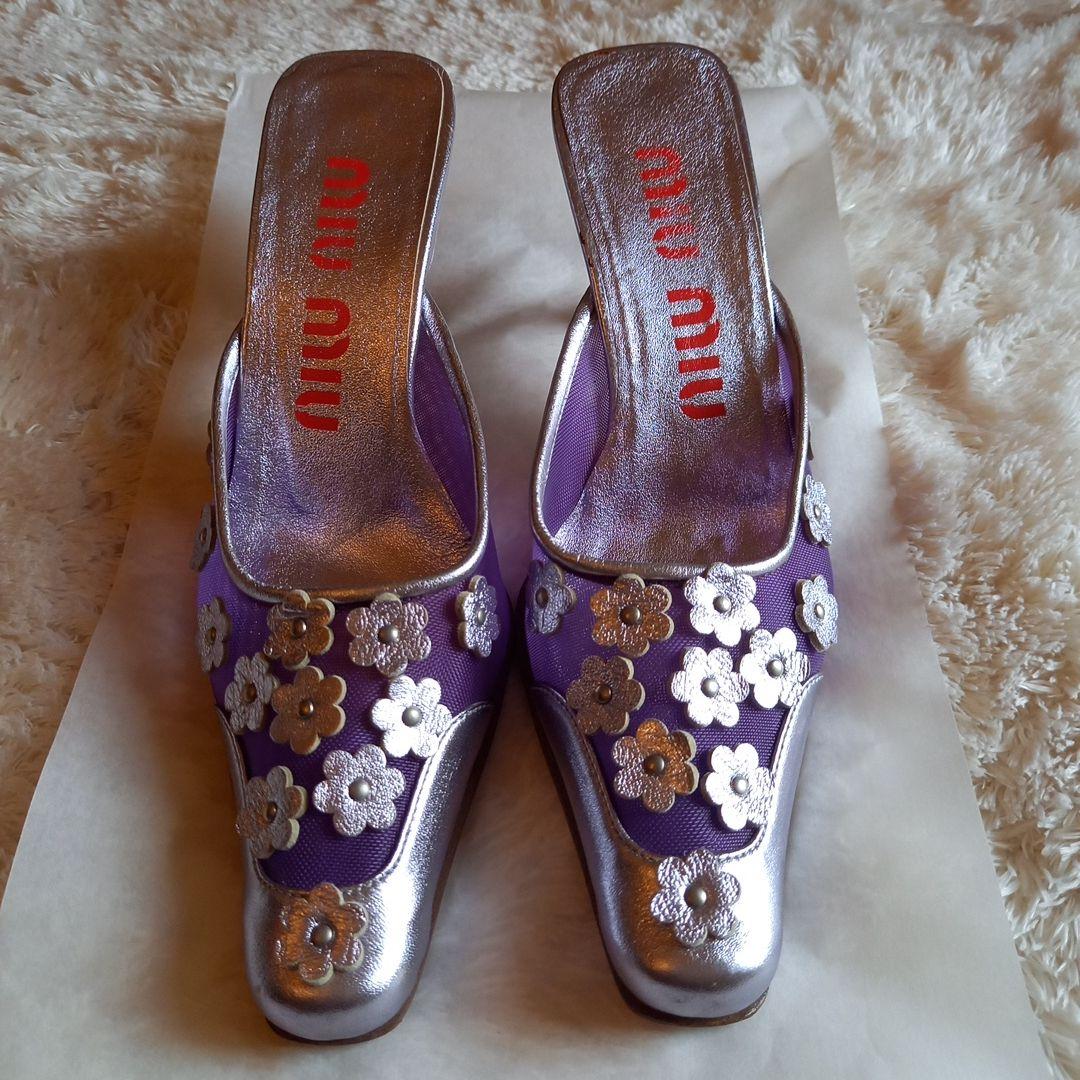 ミュウミュウ　ミュールサンダル