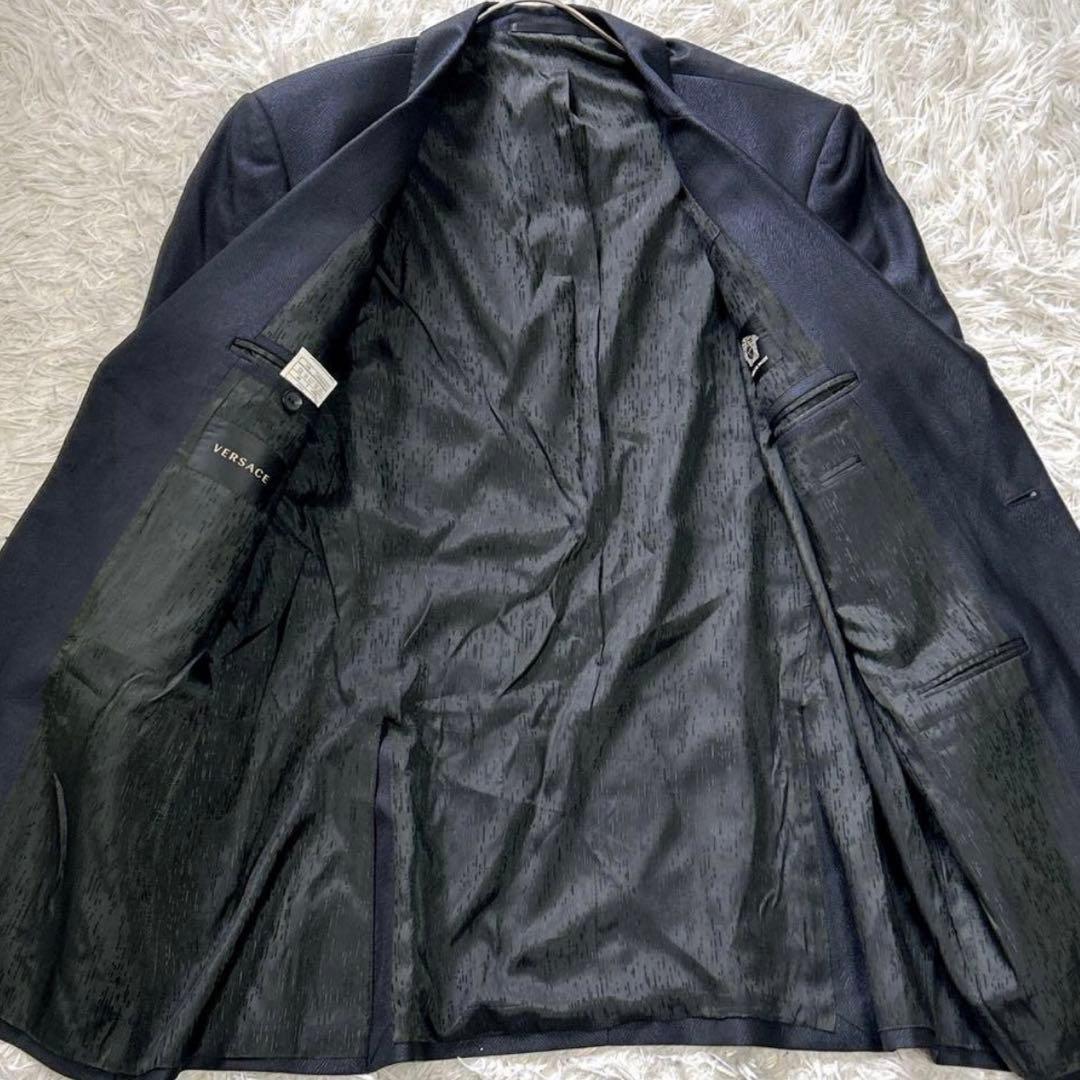 美品 ヴェルサーチ Versace セットアップスーツ ダークブルー