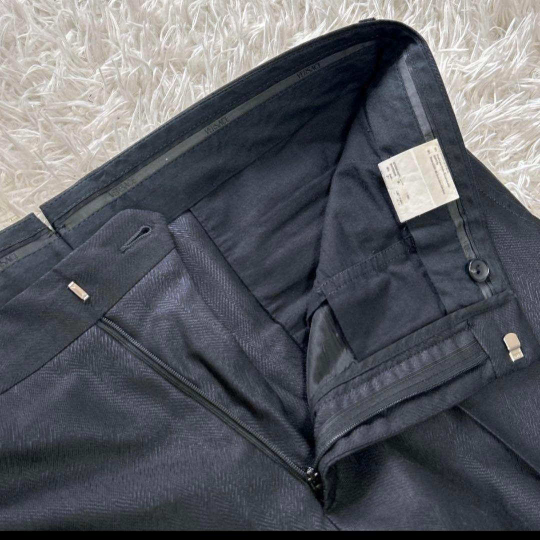 美品 ヴェルサーチ Versace セットアップスーツ ダークブルー