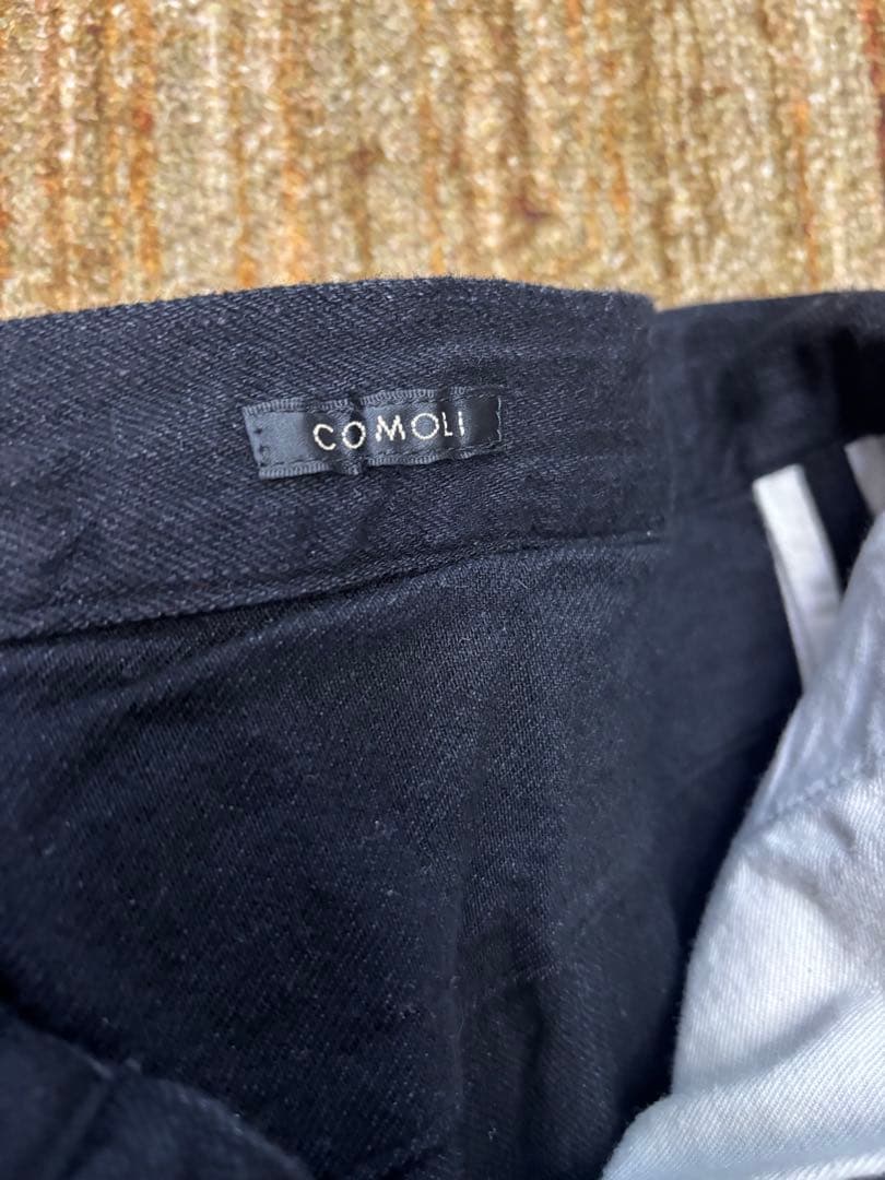 コモリcomoliデニムオーバーパンツブラック2