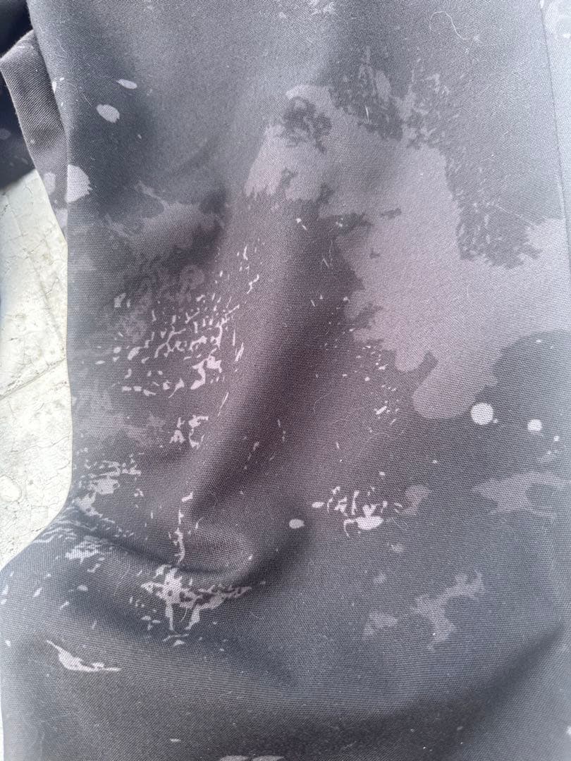 ブラックコムデギャルソン スプラッターパターン 黒 チノパン