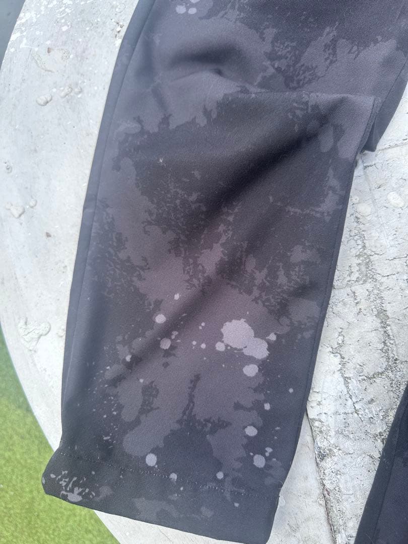 ブラックコムデギャルソン スプラッターパターン 黒 チノパン