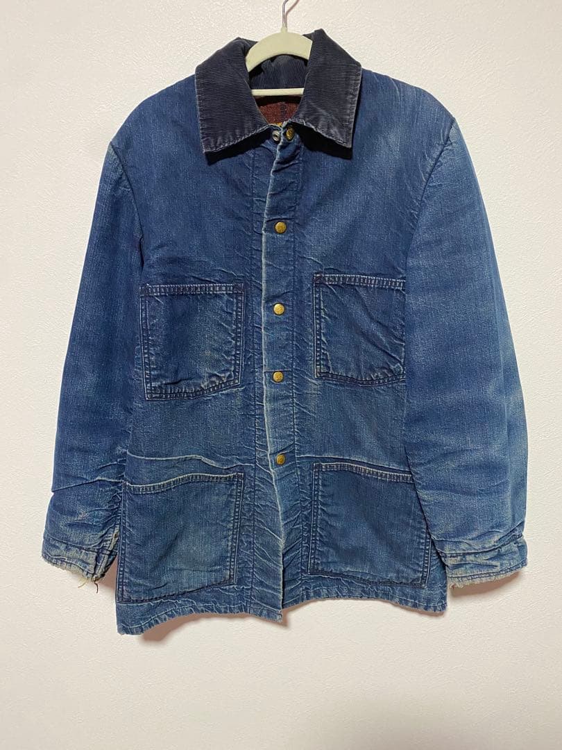 【24時間以内発送】70s Carter's カバーオール 襟コーデュロイ 濃紺