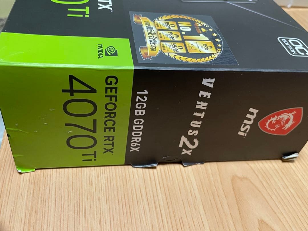 グラフィックボード・グラボ・ビデオカード MSI GeForce RTX 4070 TI VENTUS 2X