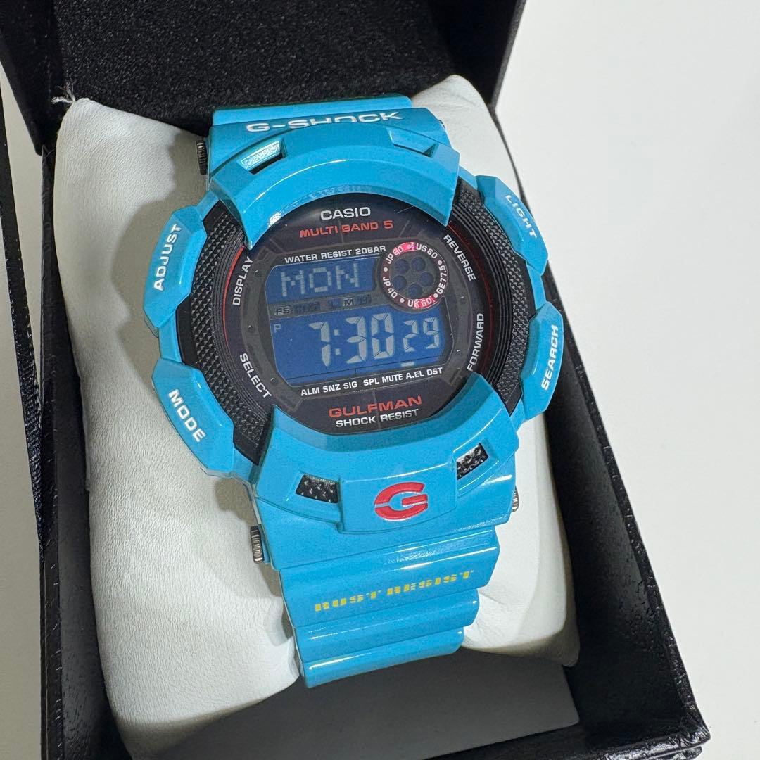 美品 G-SHOCK GW-9100BL-2JF ガルフマン 限定 ブルー
