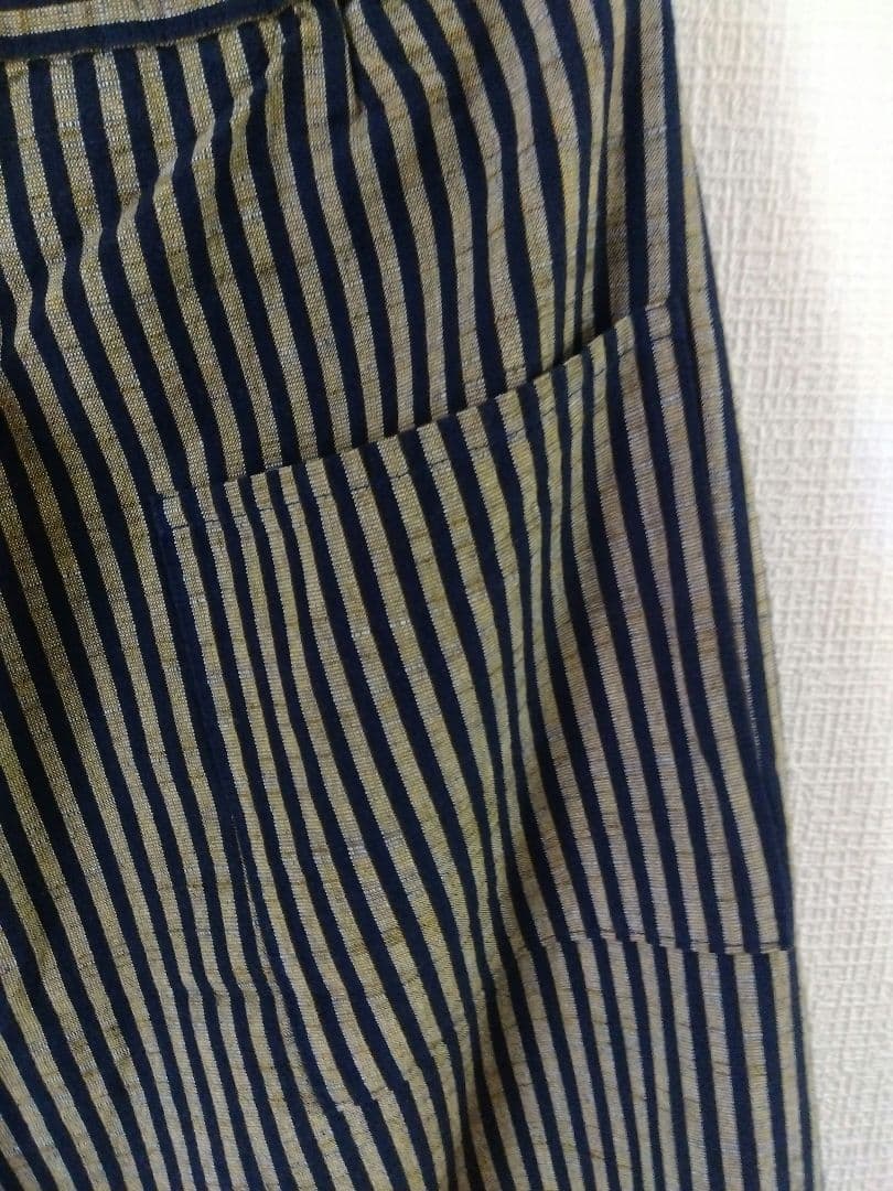 ヤンマ産業　会津木綿　棒縞 パンツ