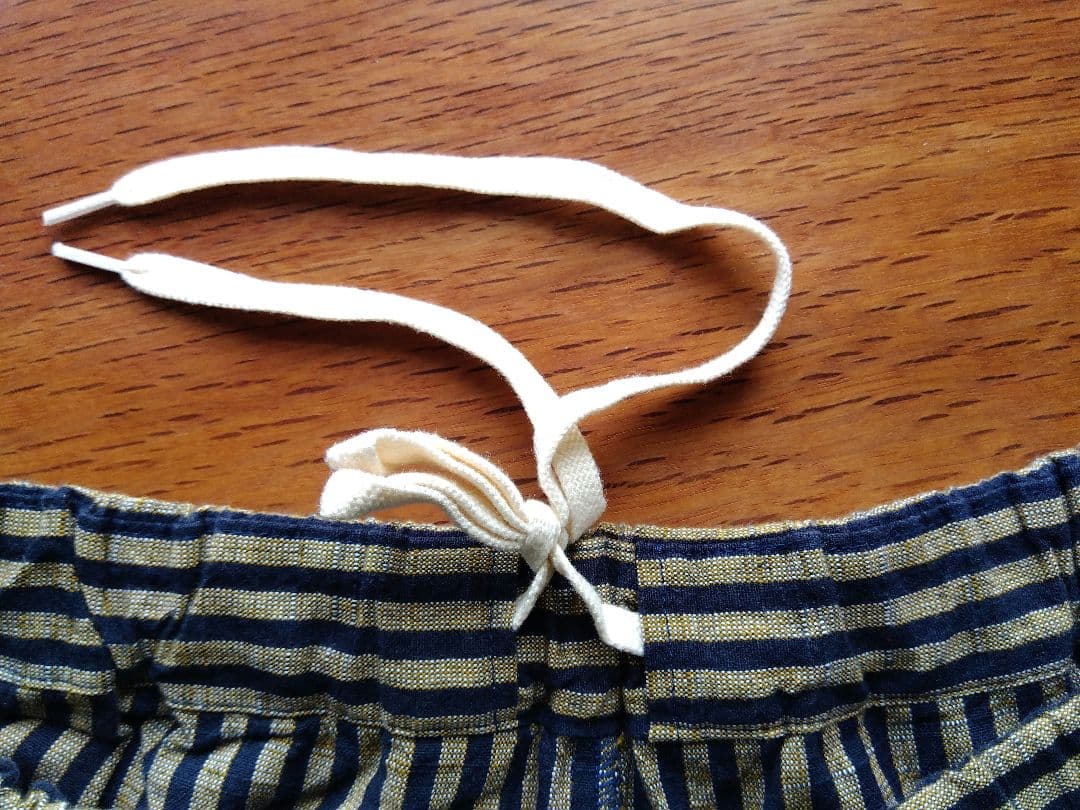 ヤンマ産業　会津木綿　棒縞 パンツ