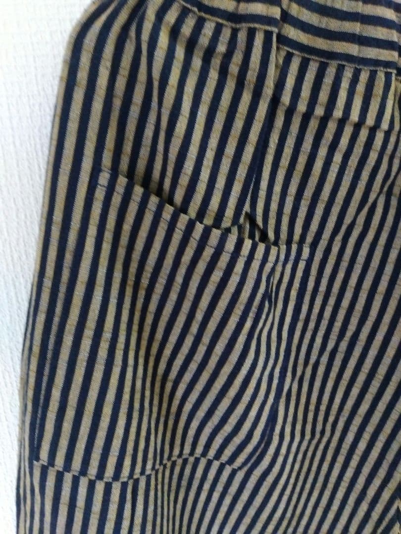 ヤンマ産業　会津木綿　棒縞 パンツ