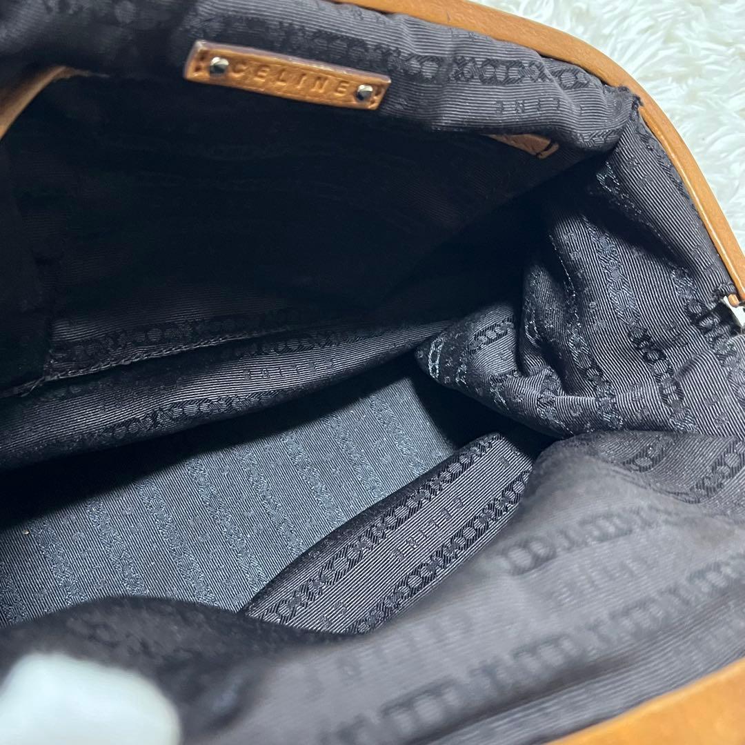 オールド　セリーヌ　ヴィンテージ　マカダム柄　ポーチ　クラッチバッグ　がま口