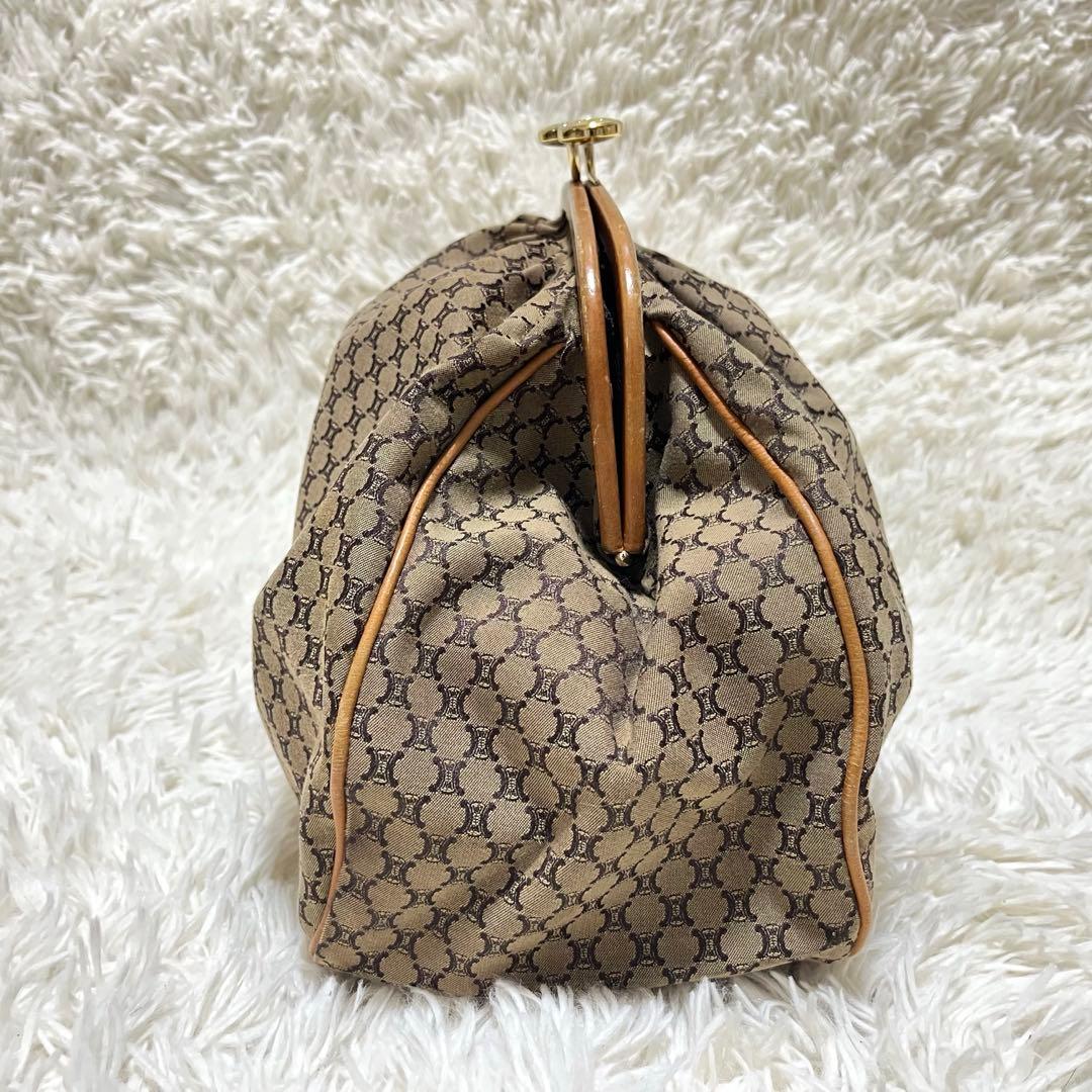 オールド　セリーヌ　ヴィンテージ　マカダム柄　ポーチ　クラッチバッグ　がま口