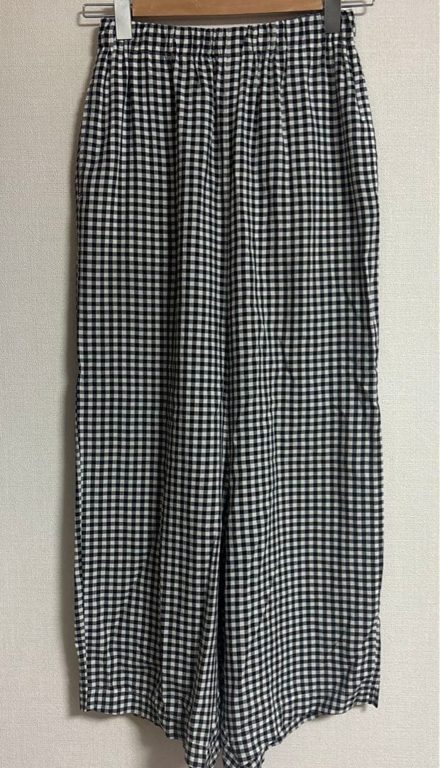 美品●コムデギャルソン●ギンガムチェックペンギン パンツ●サルエル●ブラック