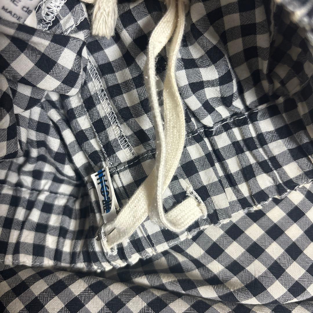美品●コムデギャルソン●ギンガムチェックペンギン パンツ●サルエル●ブラック