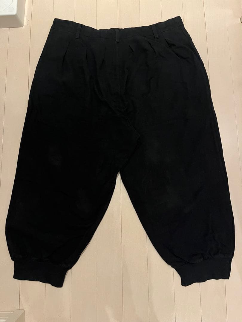 Ground Y ブラック ヘムリブバルーンパンツ3 GN-P03-005