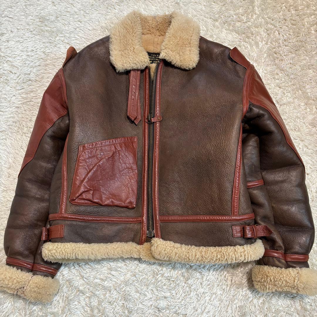 極美品✨大戦モデル　ミリタリージャケット　ムートン　B-3 ブラウン