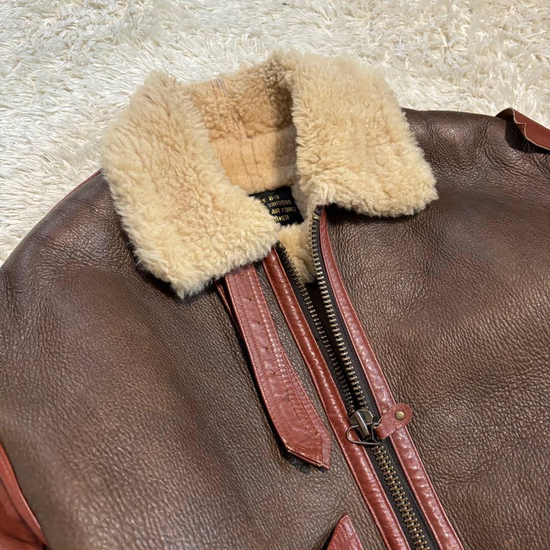 極美品✨大戦モデル　ミリタリージャケット　ムートン　B-3 ブラウン