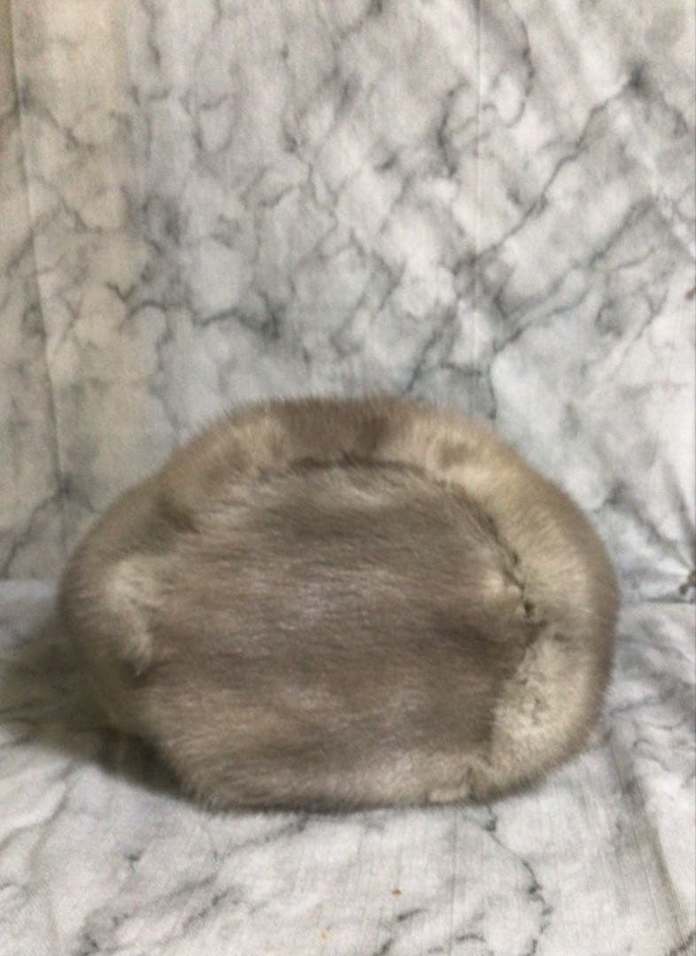 ハンドメイド・リメイクサファイアミンクリボン付きバッグぴこ