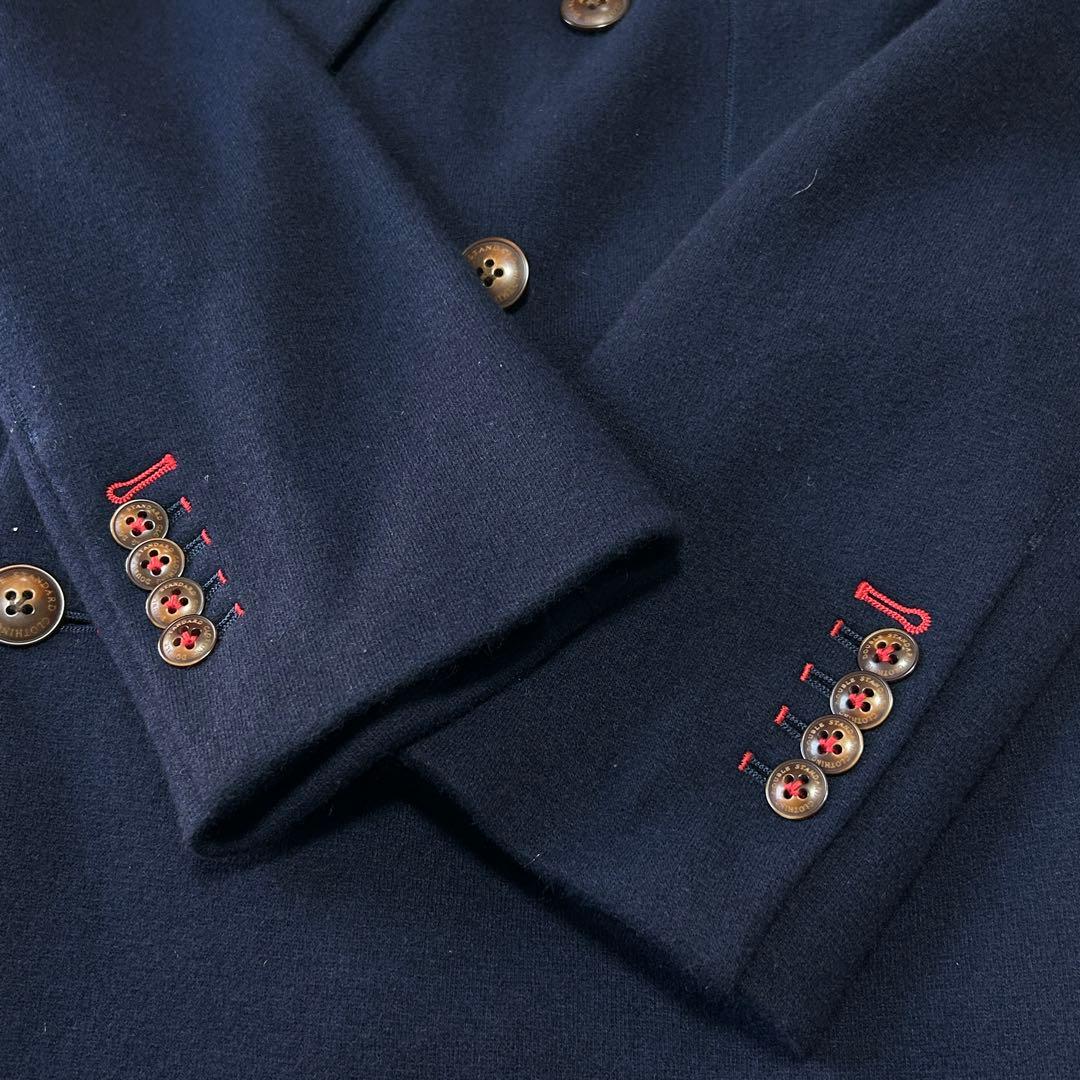 美品 D/him ダブルスタンダード カシミヤ100% ダブルジャケット48 紺