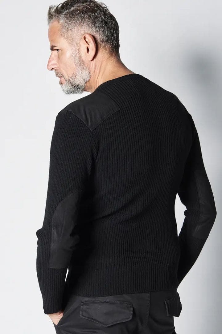 1piu1uguale3 コマンドセーター 干場 BLACK MILITARY