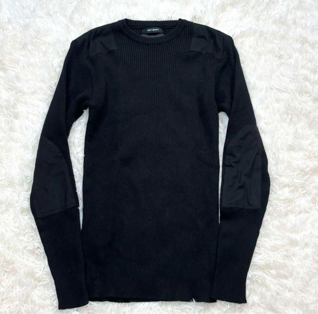 1piu1uguale3 コマンドセーター 干場 BLACK MILITARY