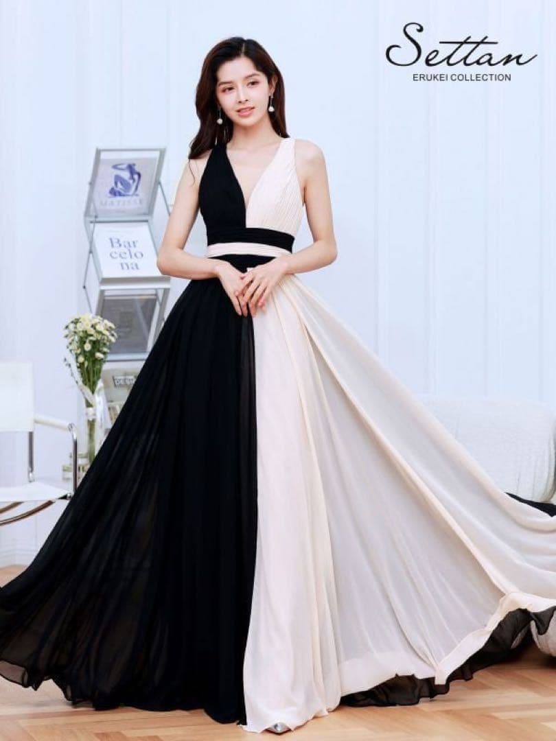 Settann 2トーンマキシドレス