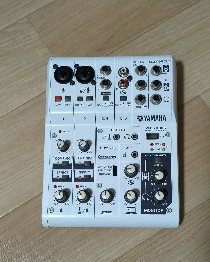 【汚れのため格安】Yamaha AG06 オーディオインターフェイス
