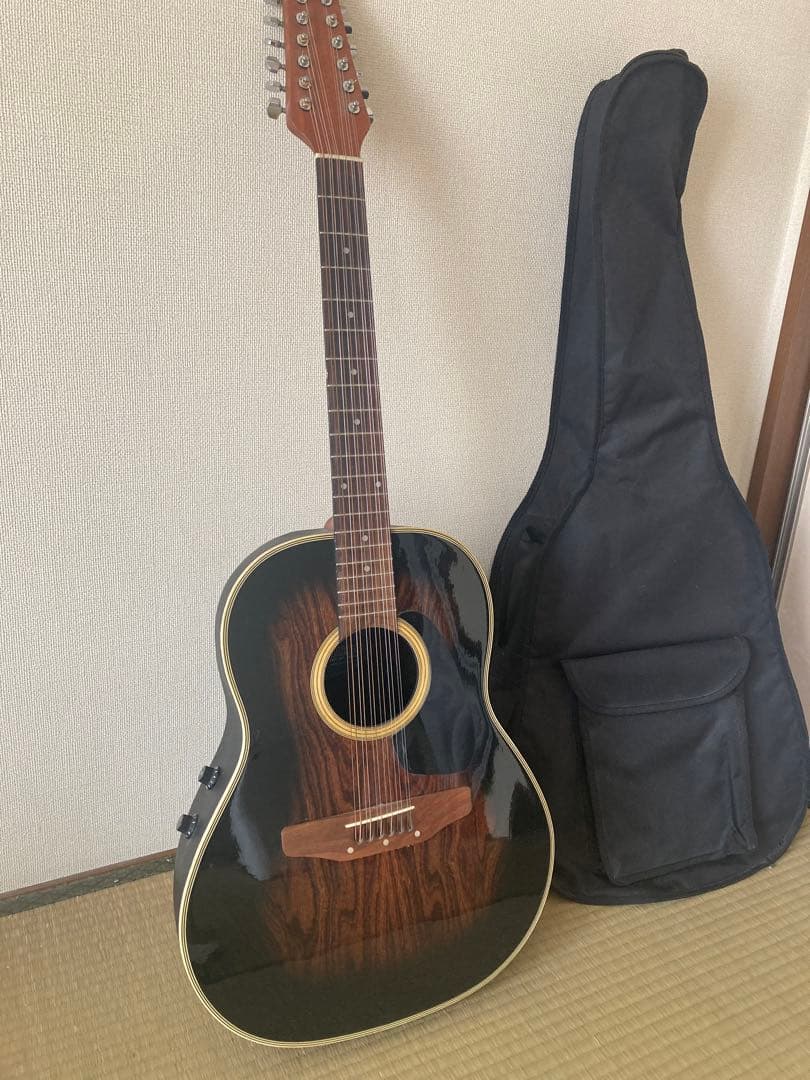 12弦アコースティックギター ブラック