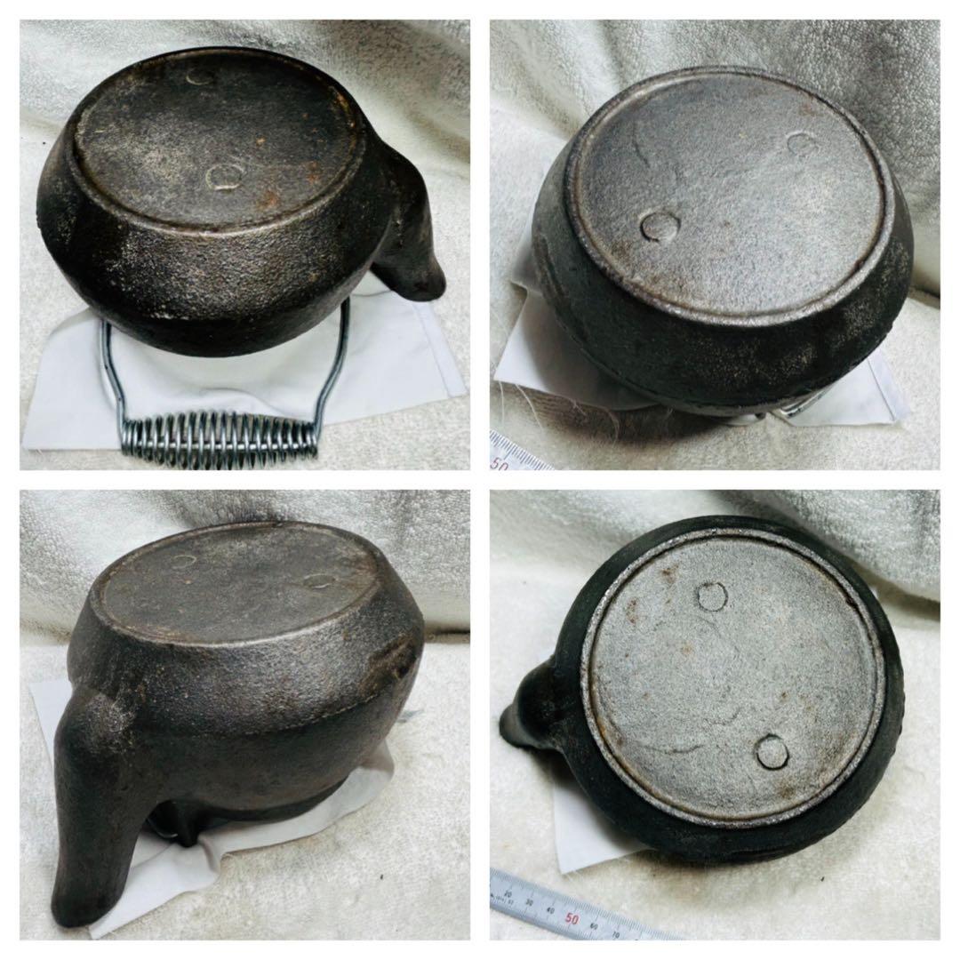 1900年代後半のビンテージ品　小型のAmerican camper鋳鉄製ケトル