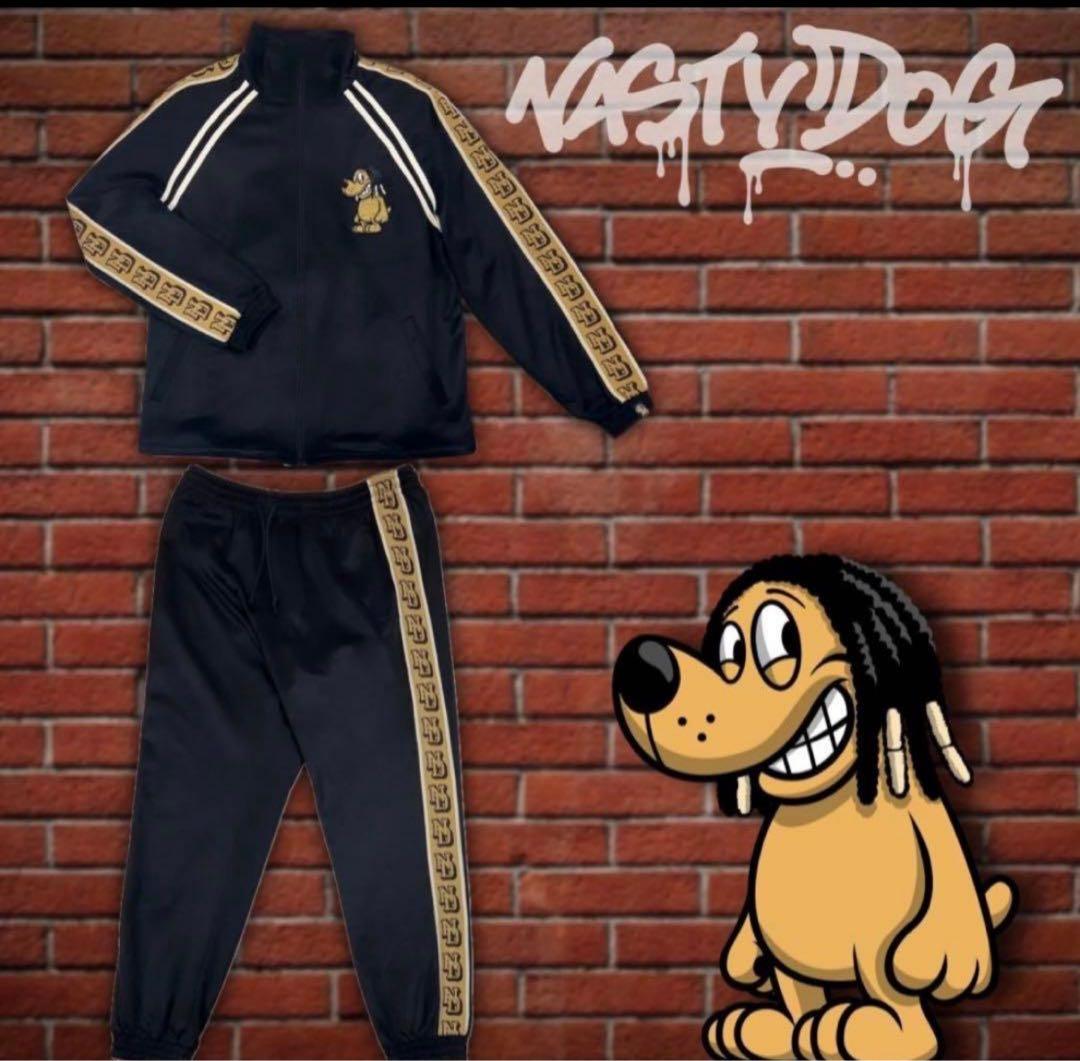 Nasty Dog ジャージセットアップ ブラック/ゴールド サイズ2