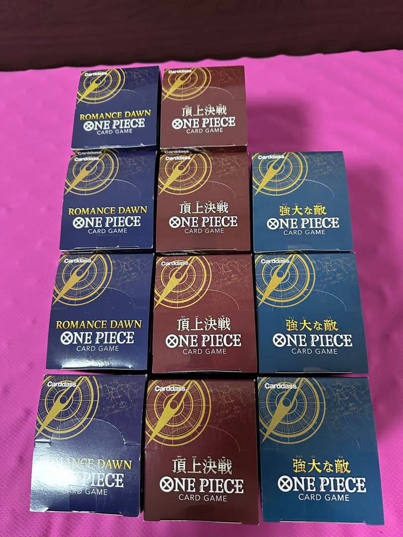 ワンピースカードゲーム １弾〜３弾11BOXテープ付き