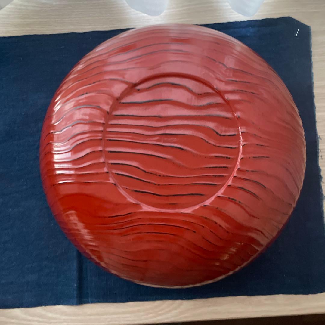 山中木製漆器　根来塗　杉　大鉢