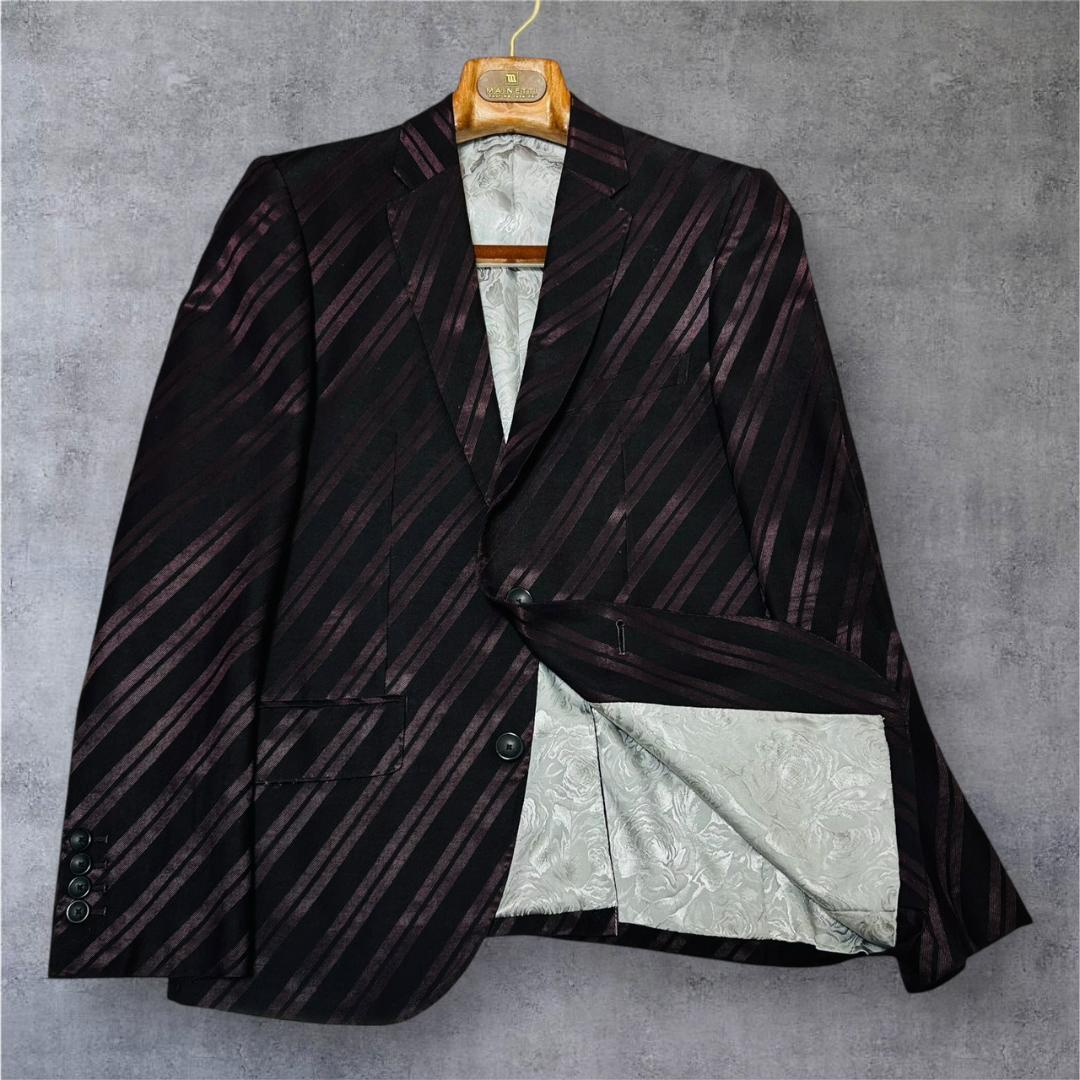 美品 d.k.f ドン小西 デザインジャケット 44 赤 シルバー 派手 モード