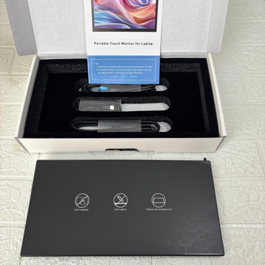❤️1品限り❤️12.1インチポータブルモニタータッチスクリーンFHD1080P