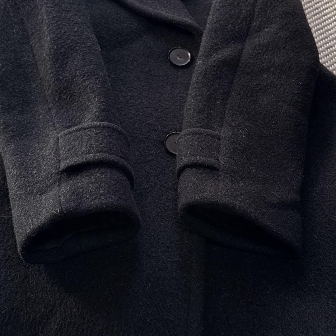 極美品 UNTITELD ウール アルパカ ピーコート ダブル 黒 サイズ2