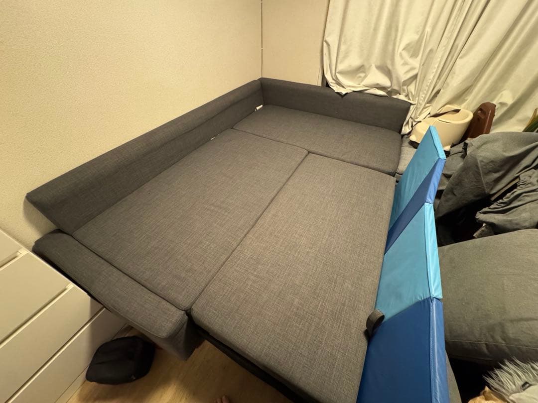 引き取り限定　IKEA フリーヘーテン コーナーソファ グレー