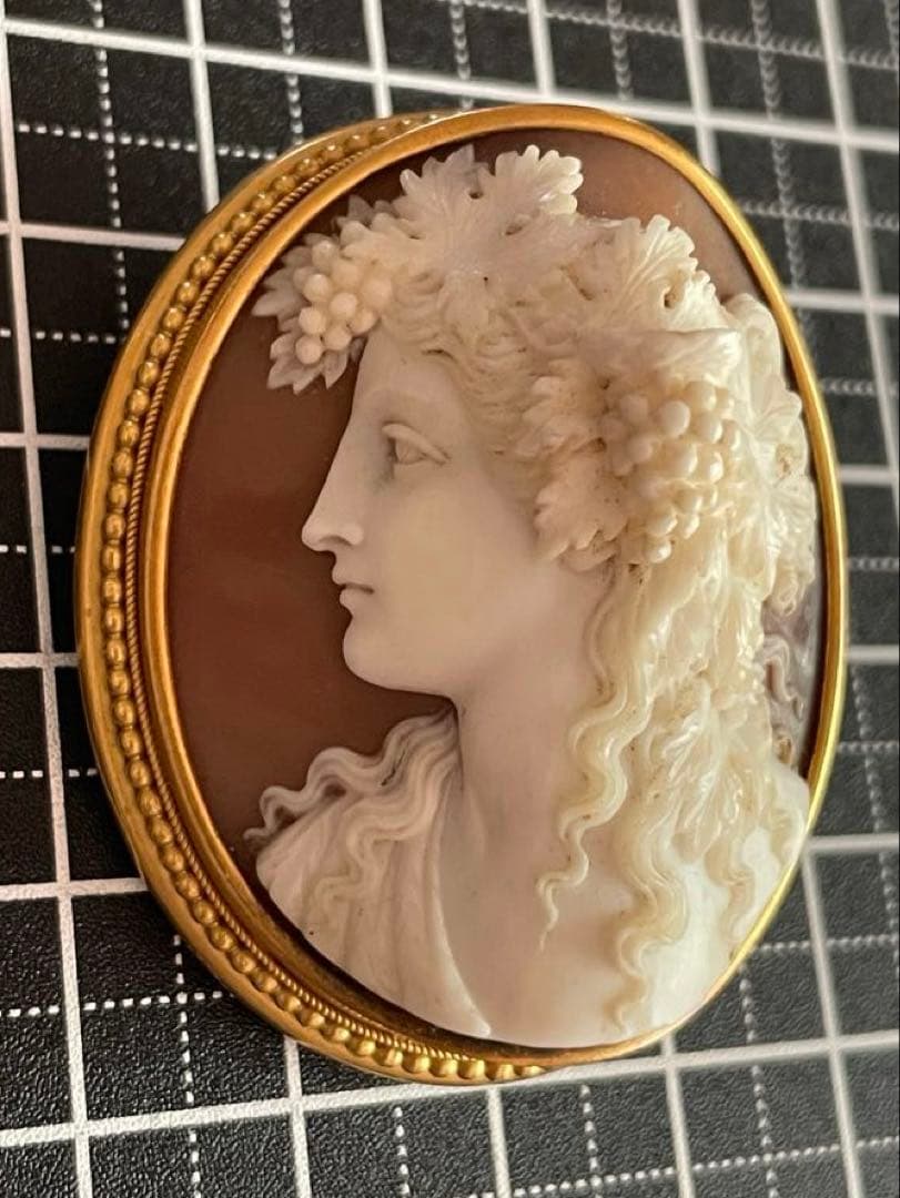 ⬇️【希少】　カメオ ブローチ アンティーク