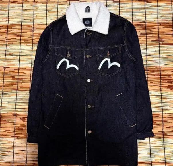 エビス　デニム　ジャケットコート L 大 カモメ 白